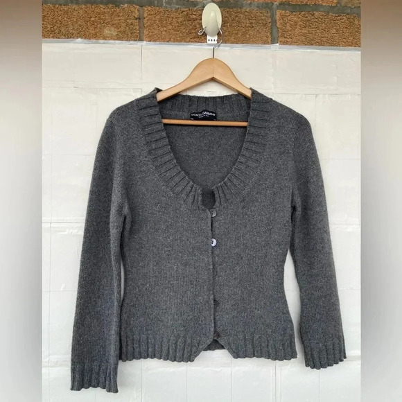 Dolce and Gabbana cashmere preppy aesthetic knitted cardigan 44/8 - Picture 1 of 16